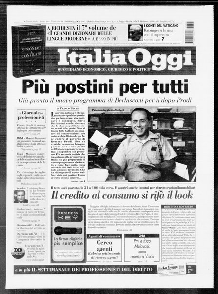 Italia oggi : quotidiano di economia finanza e politica